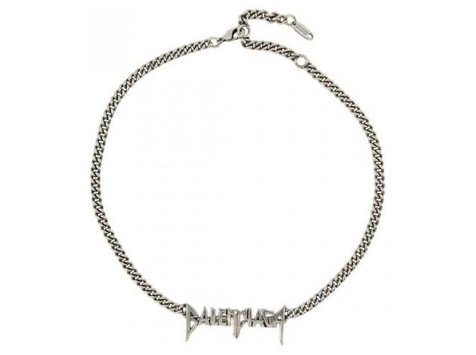 Balenciaga Collana in metallo Typo Argento - vista 4