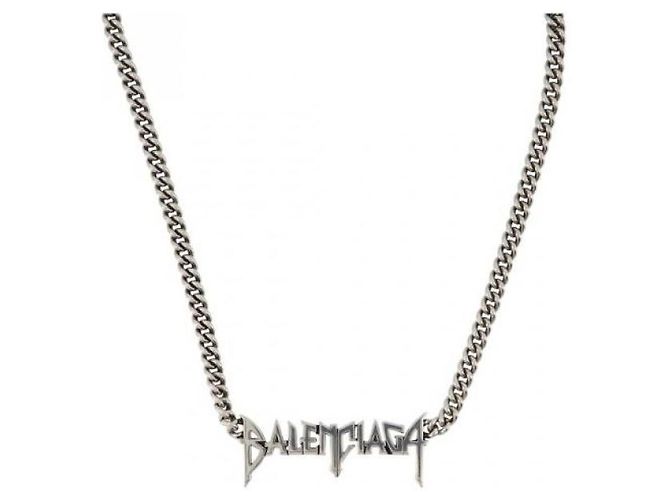 Balenciaga Collana in metallo Typo Argento - vista 5