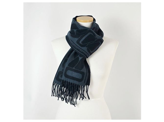 Hermès Clic, C'est Noue Scarf Marine Blue - vista 10