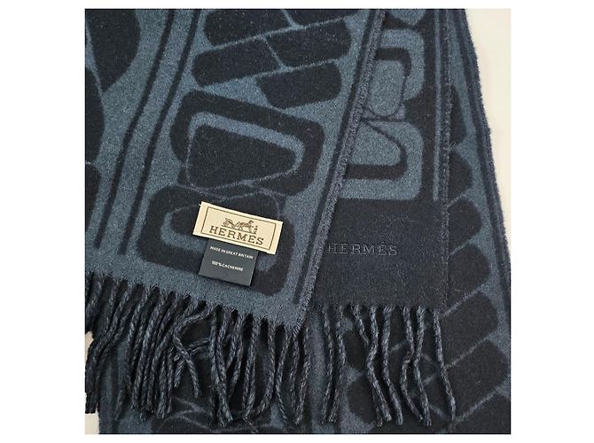 Hermès Clic, C'est Noue Scarf Marine Blue - vista 12
