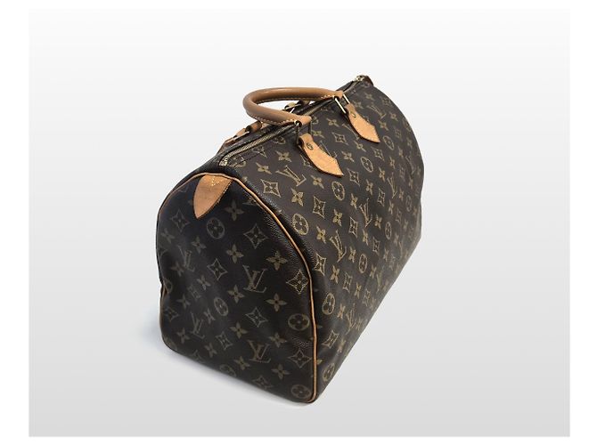 Louis Vuitton Borsa Tote Speedy in tela Monogram marrone - vista 15