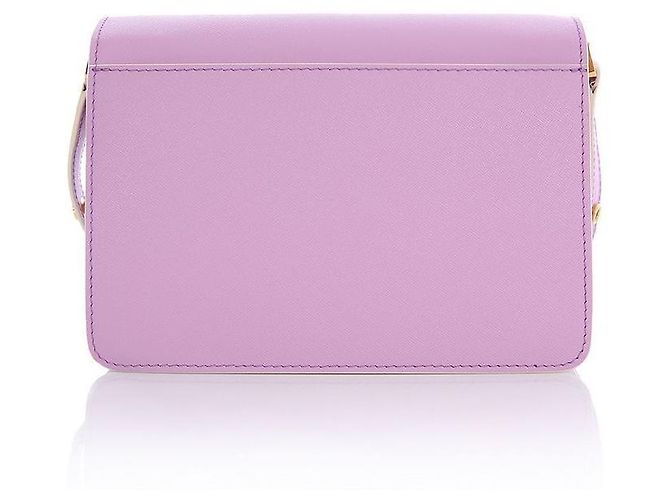 Marni Borsa Trunk Medium in Saffiano Porpora - vista 6