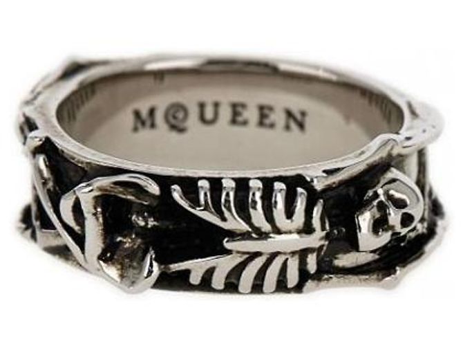 Alexander Mcqueen Tanzendes Skelett Ring Silber - Ansicht 4