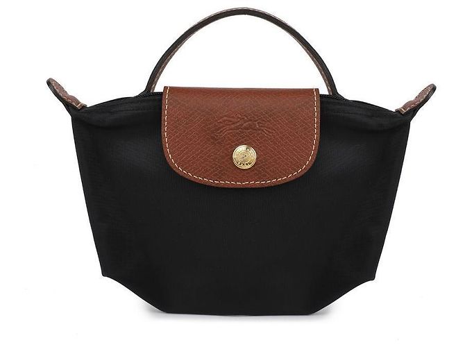 Longchamp Borsa Tote Le Pliage Original Handle Pouch Nero - vista 3