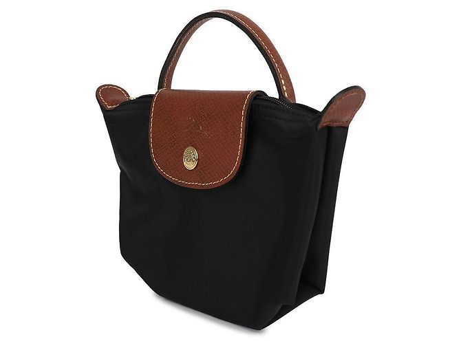 Longchamp Borsa Tote Le Pliage Original Handle Pouch Nero - vista 4