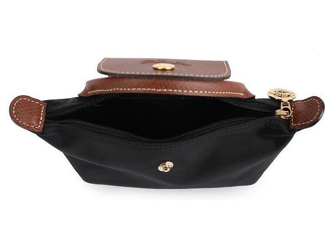 Longchamp Borsa Tote Le Pliage Original Handle Pouch Nero - vista 7
