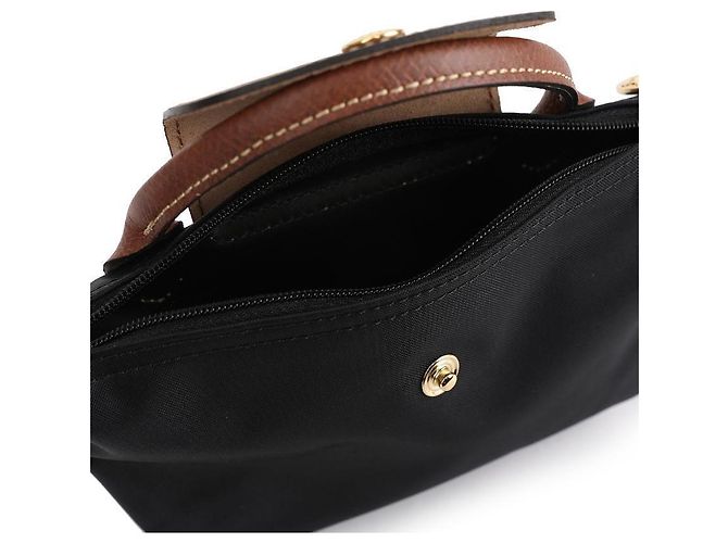 Longchamp Borsa Tote Le Pliage Original Handle Pouch Nero - vista 8