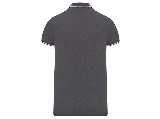 Moncler Piqué-Poloshirt aus Baumwolle mit farbigen Akzenten Braun - Ansicht 5