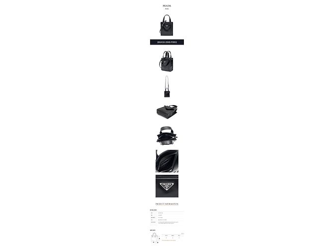 Prada Nappa-Leder Tote Bag Schwarz - Ansicht 2