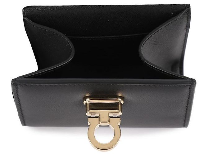 Salvatore Ferragamo Logo Mini Schultertasche NERO Schwarz - Ansicht 7