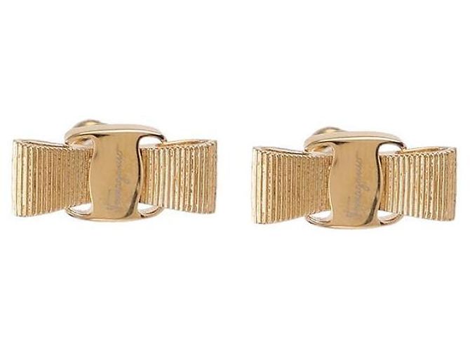 Orecchini a fiocco Salvatore Ferragamo oro D'oro - vista 3