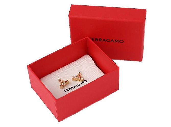 Orecchini a fiocco Salvatore Ferragamo oro D'oro - vista 9