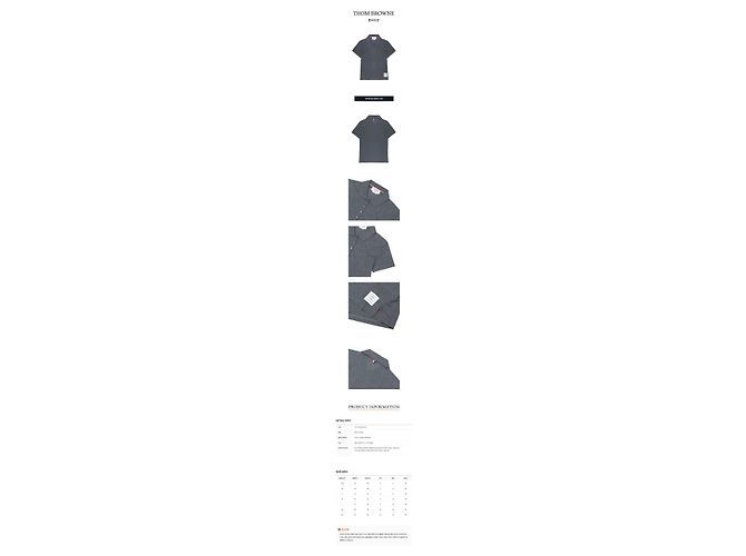 Thom Browne Polo de jersey de crepé de algodón con cuello redondo Castaño - vista 2