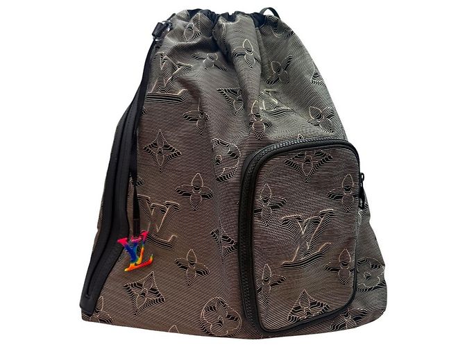 Louis Vuitton Drawstring Backpack Black Nylon - view 2