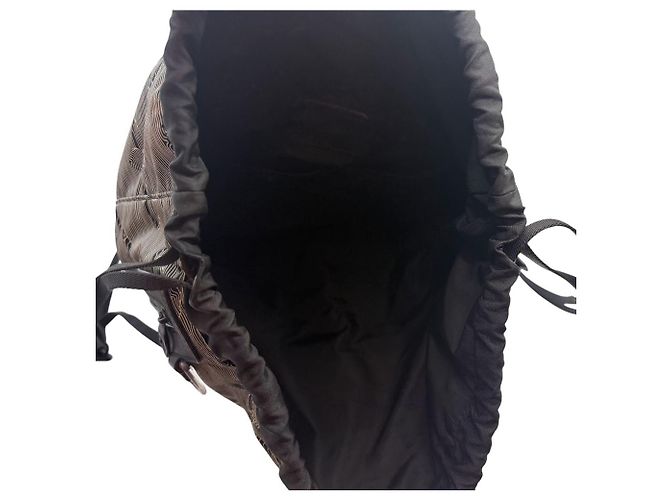 Louis Vuitton Drawstring Backpack Black Nylon - view 7