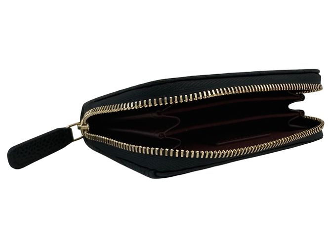 Chanel Portacarte con zip Classic Caviar Gold Nero - vista 10