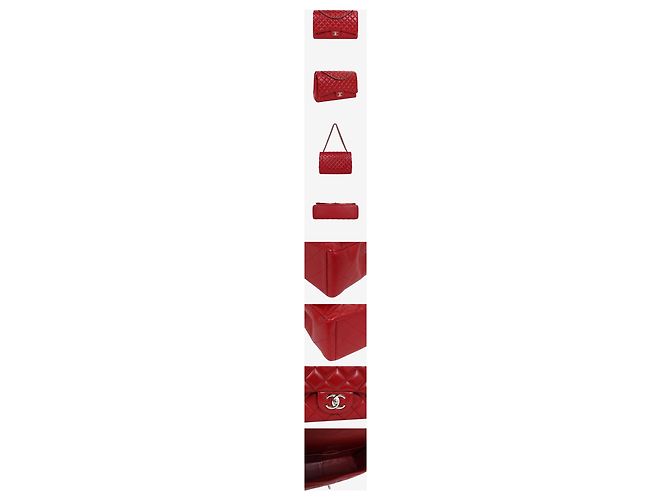 Chanel Borsa Classic Large Flap Maxi Rossa Rosso - vista 2