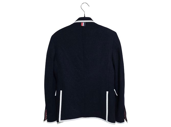 Thom Browne Blazer Jacke Navy Wolle Blau - Ansicht 2