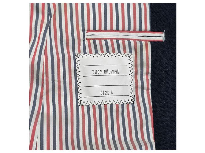 Thom Browne Blazer Jacke Navy Wolle Blau - Ansicht 6