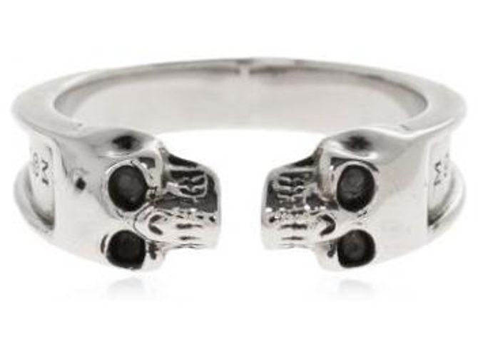 Alexander McQueen Twin Skull Ring Silber - Ansicht 4