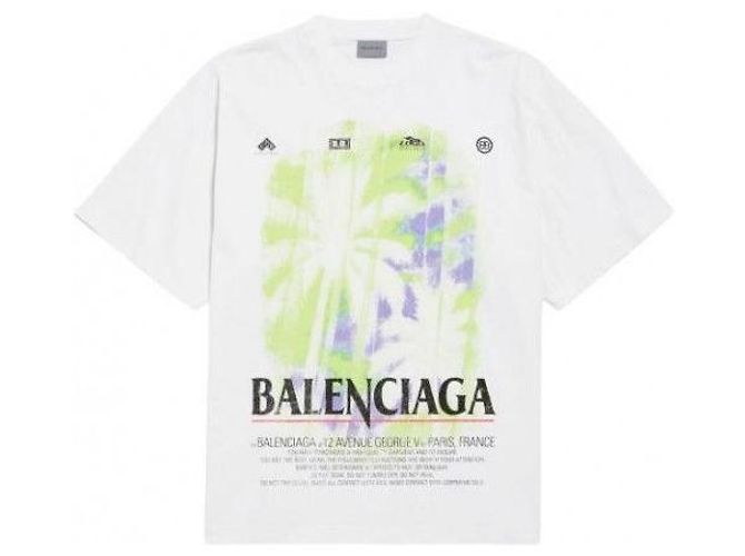Balenciaga T-Shirt Medium Fit Weiß - Ansicht 4