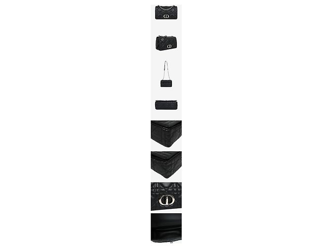 Dior Bolsa Soft Caro Medium Chain Bag Black Preto - vista 2