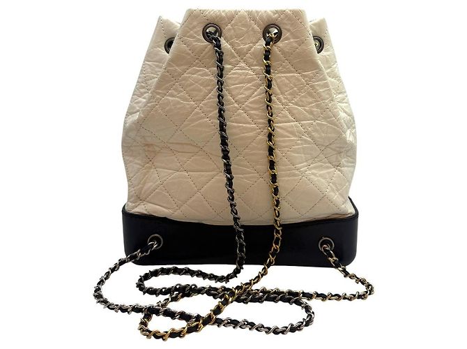 Chanel Zainetto Gabrielle White Bianco - vista 4