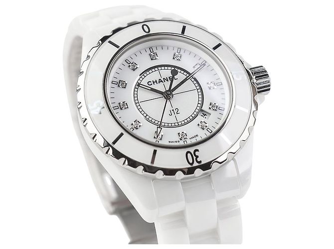 J12 Chanel Orologio da Donna in Ceramica e Diamanti Bianco - vista 2