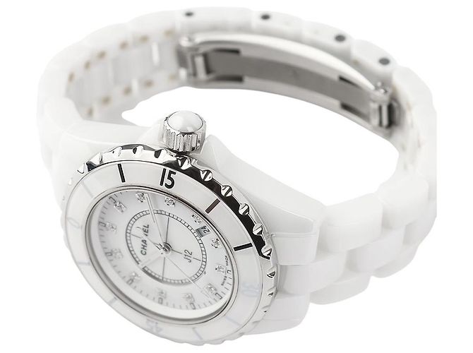 J12 Chanel Orologio da Donna in Ceramica e Diamanti Bianco - vista 3