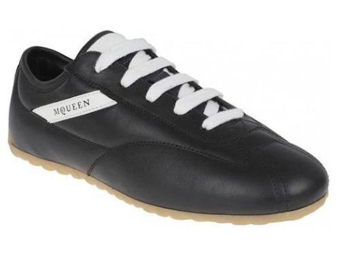 Alexander McQueen Leather Sneakers Black Midnight White Blue - view 5