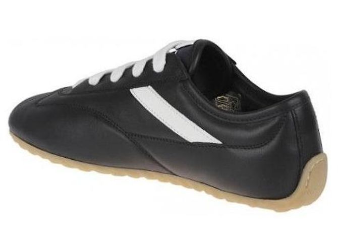 Alexander McQueen Leather Sneakers Black Midnight White Blue - view 6