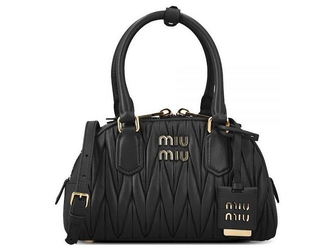 Miu Miu Borsa Tote Arcadi Matelasse Nero - vista 3