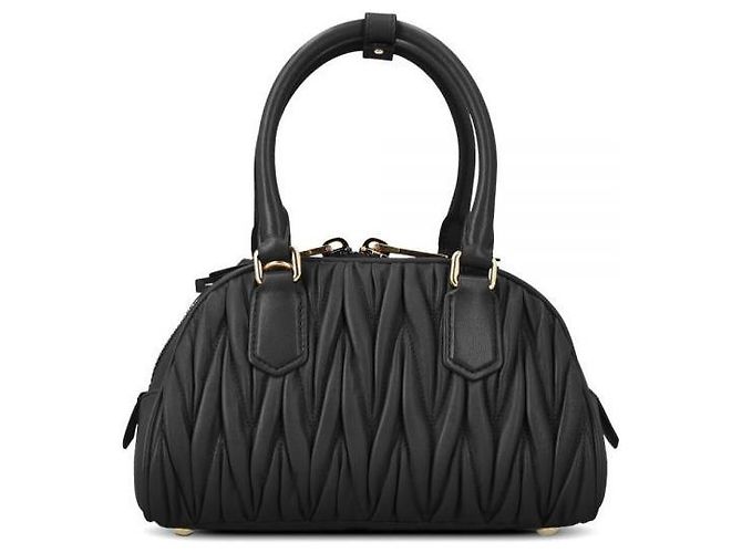 Miu Miu Borsa Tote Arcadi Matelasse Nero - vista 4