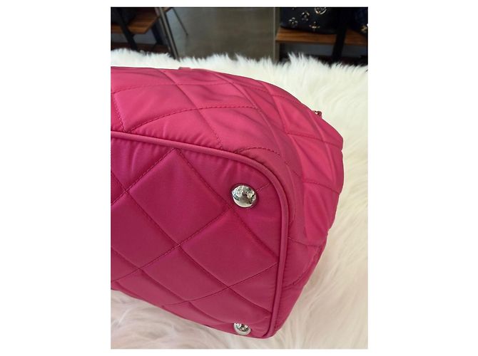 Prada Borsa a tracolla matelassé Pocono con catena Rosa - vista 10
