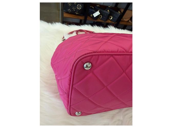 Prada Borsa a tracolla matelassé Pocono con catena Rosa - vista 11