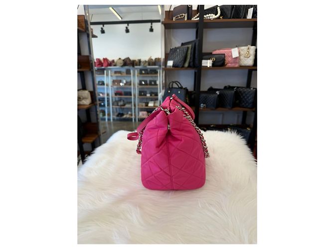 Prada Borsa a tracolla matelassé Pocono con catena Rosa - vista 7