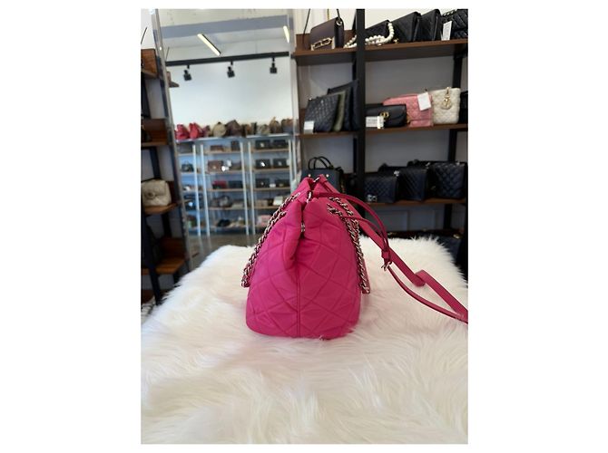 Prada Borsa a tracolla matelassé Pocono con catena Rosa - vista 8