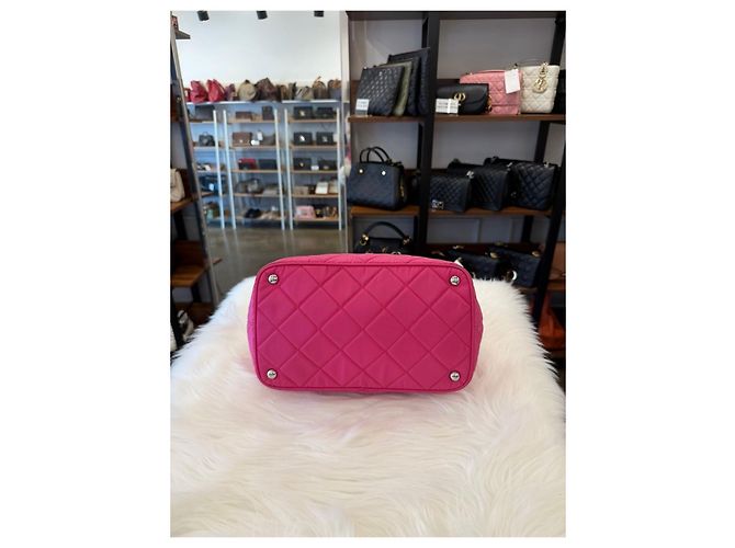 Prada Borsa a tracolla matelassé Pocono con catena Rosa - vista 9