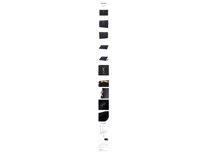 Saint Laurent Portadocumenti Monogram in Matelassé da donna Nero - vista 11
