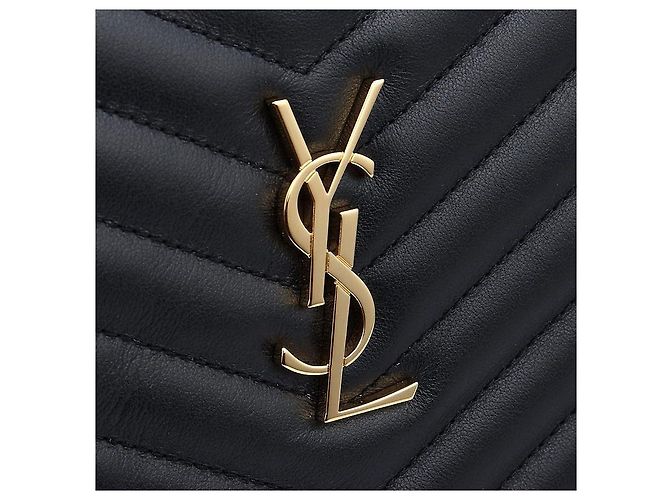Saint Laurent Portadocumenti Monogram in Matelassé da donna Nero - vista 6