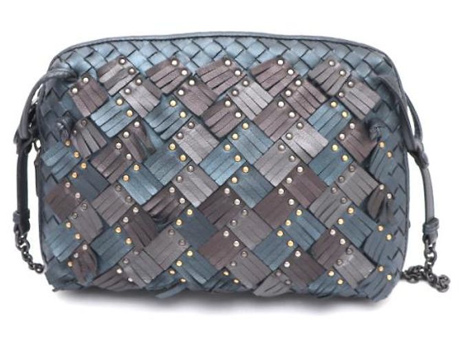 Bottega Veneta Borsa a spalla e borsa a tracolla Intrecciato Blu - vista 11