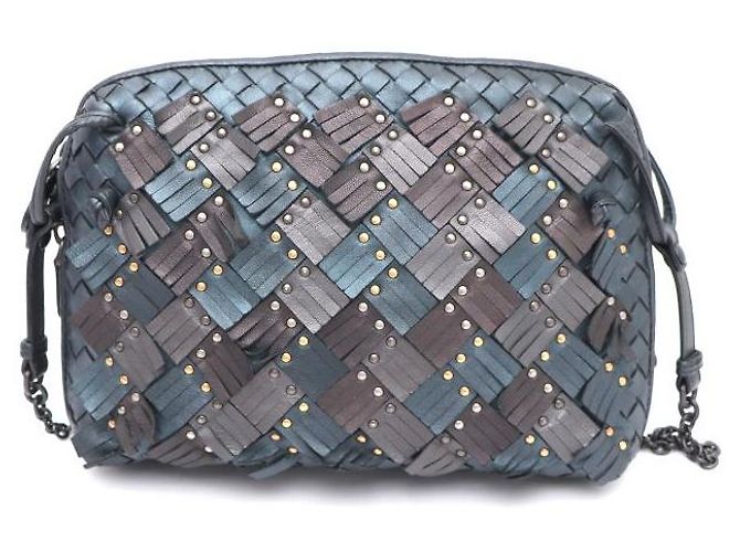 Bottega Veneta Borsa a spalla e borsa a tracolla Intrecciato Blu - vista 3