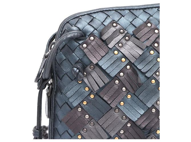 Bottega Veneta Borsa a spalla e borsa a tracolla Intrecciato Blu - vista 4