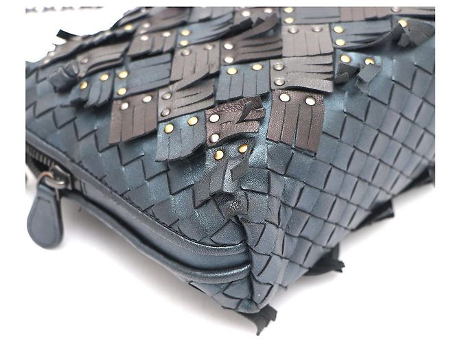 Bottega Veneta Borsa a spalla e borsa a tracolla Intrecciato Blu - vista 5