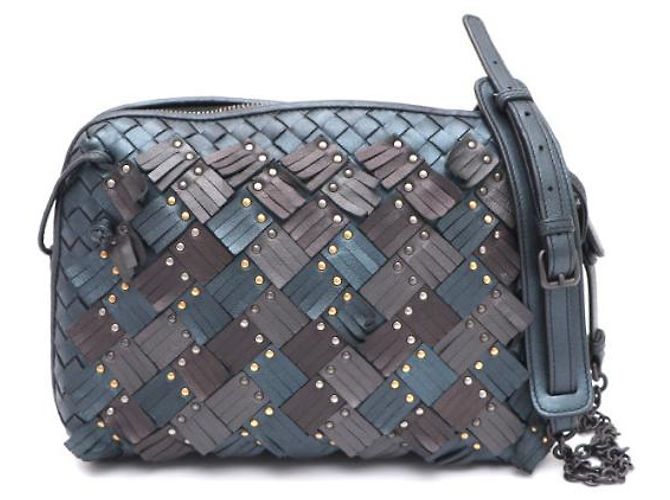 Bottega Veneta Borsa a spalla e borsa a tracolla Intrecciato Blu - vista 9