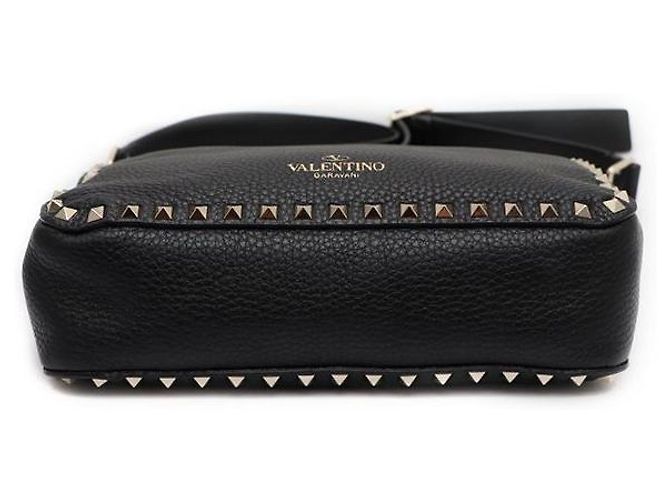 Valentino Borsa Hobo Crossbody Rockstud in pelle Medium Garavani Nero - vista 5