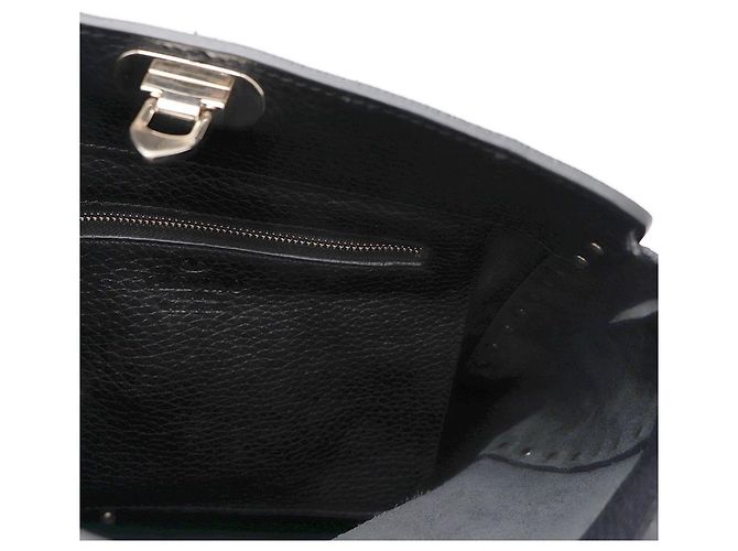 Valentino Borsa Hobo Crossbody Rockstud in pelle Medium Garavani Nero - vista 6