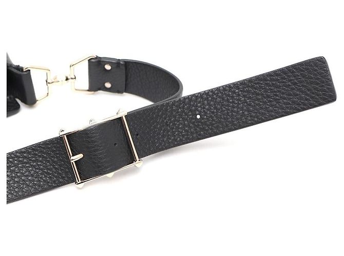 Valentino Borsa Hobo Crossbody Rockstud in pelle Medium Garavani Nero - vista 7
