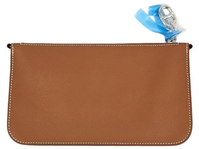 Hermès Pouch Chantal To Go Evercolor Palladium Hardware Gold D'oro - vista 10