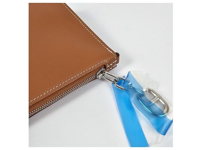 Hermès Pouch Chantal To Go Evercolor Palladium Hardware Gold D'oro - vista 13